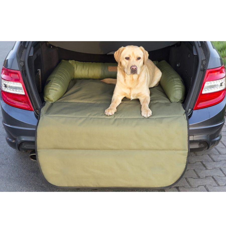 Hubertus Gold 2-in-1 Hondenbed & Kofferbakbeschermer Olijfgroen