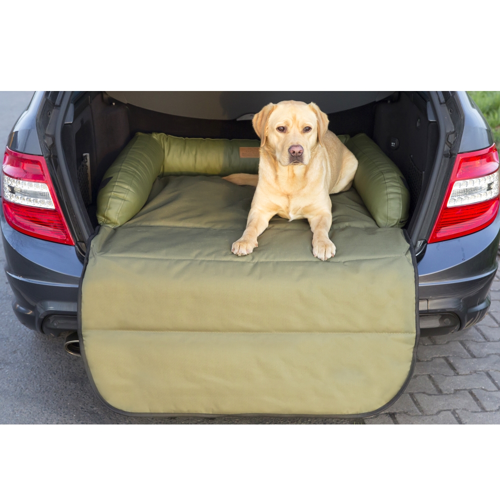 Hubertus Gold 2-in-1 Hondenbed & Kofferbakbeschermer Olijfgroen