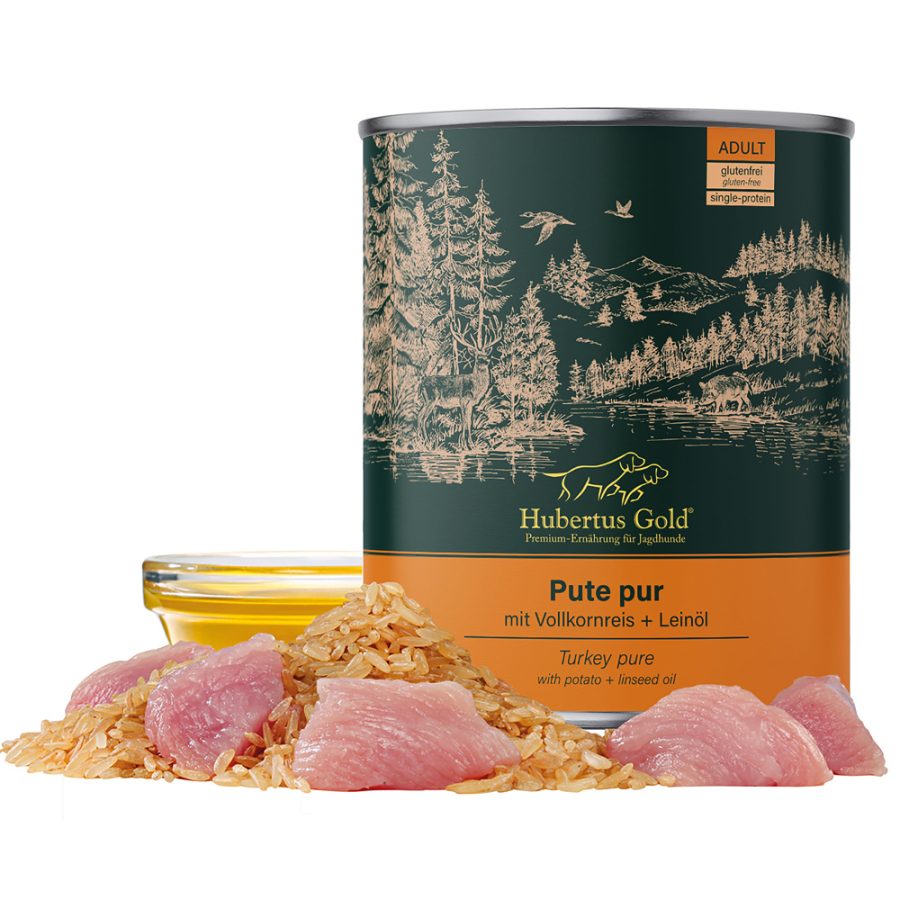 Hubertus Gold Puur Kalkoen met Zilvervliesrijst - 6 x 800g