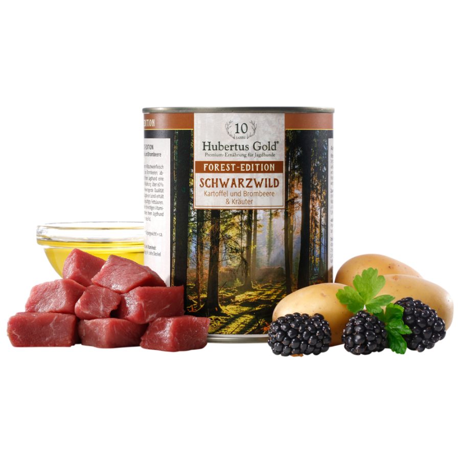 Hubertus Gold Forest Edition Wildzwijn met Aardappel, Braam en Kruiden - 6 x 800g